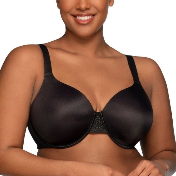 Vanity Fair 76380 Bra 38DDD Mid Black Full Figure Adjustable Straps 4-hook - Picture 1 of 10